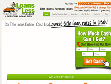 Tablet Screenshot of easytitleloansutah.com